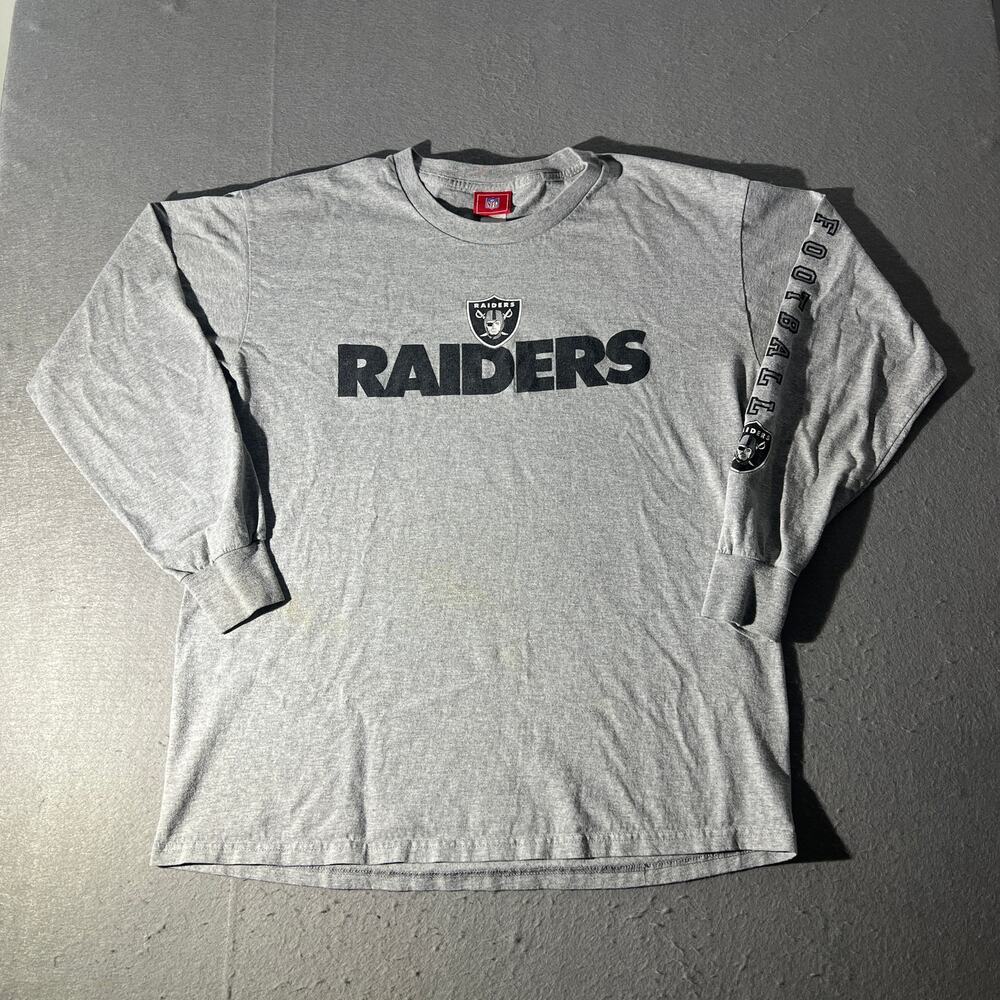 Vintage Oakland Raiders NFL Long Sleeve Shirt Mens Large